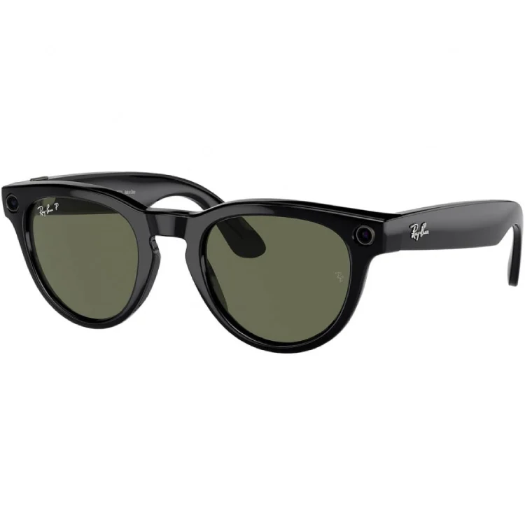 Смарт очки Ray-Ban (Gen 2) Headliner Shiny Black / G15 Green 150 - 50 Size Смарт очки Ray-Ban (Gen 2) Headliner Shiny Black / G15 Green 150 - 50 Size