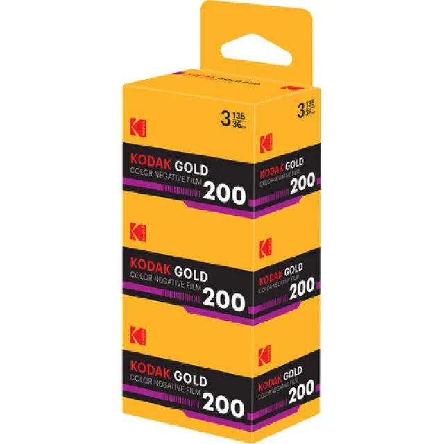 Kodak Gold 200 Eastman New Yellow + Black Box 36 Exp 3Pack