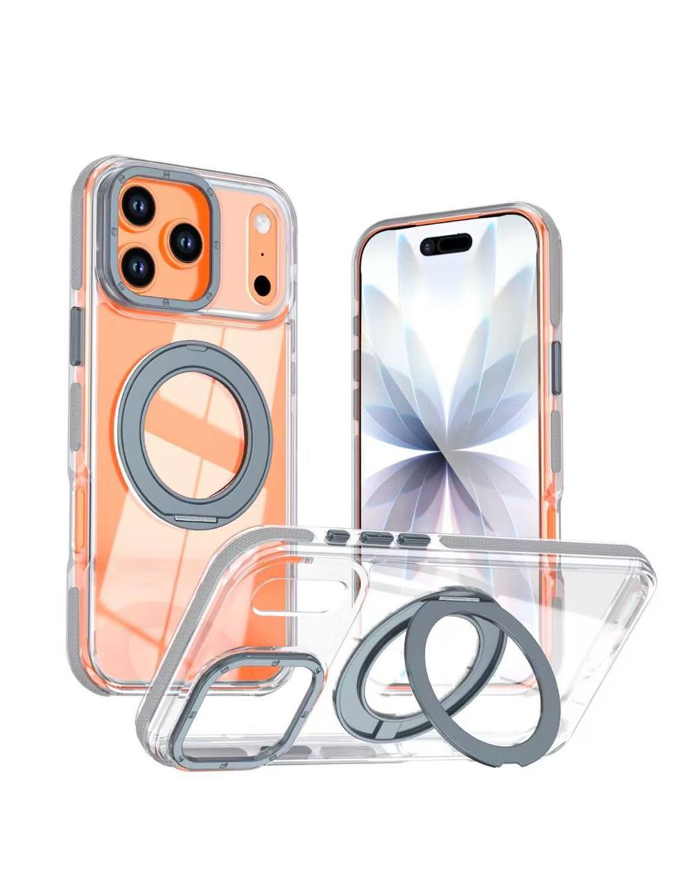 Чехол Creative Case с подставкой для iPhone 17 Pro / 18 Pro Серый Чехол Creative Case с подставкой для iPhone 17 Pro / 18 Pro Серый