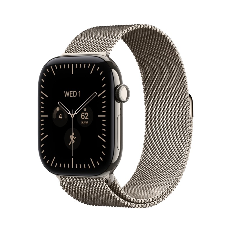 Apple Watch Series 12 46 мм Natural Titanium (натуральный титан) / Natural Milanese Loop M/L Apple Watch Series 12 46 мм Natural Titanium с ремешком Natural Milanese Loop