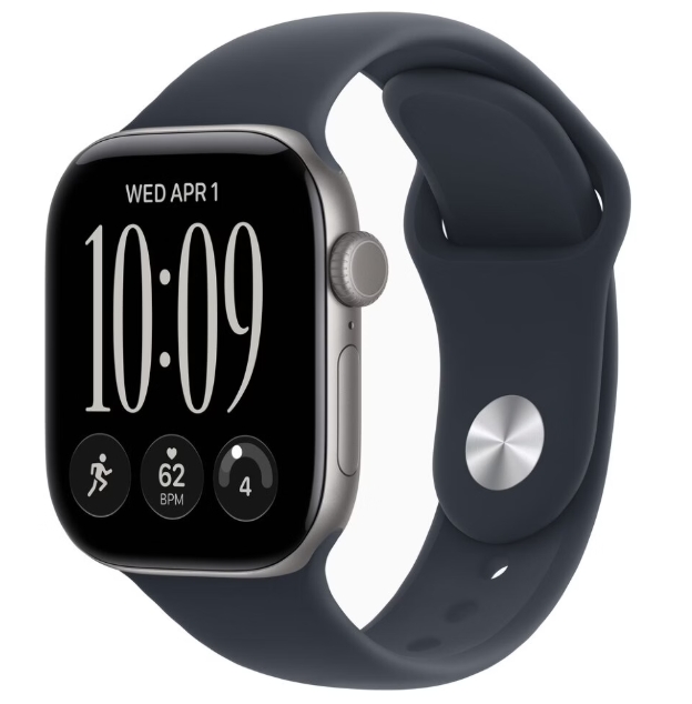 Apple Watch (Series 12) 42mm Space Gray Navy Blue Sport Band S/M (MJE74)
