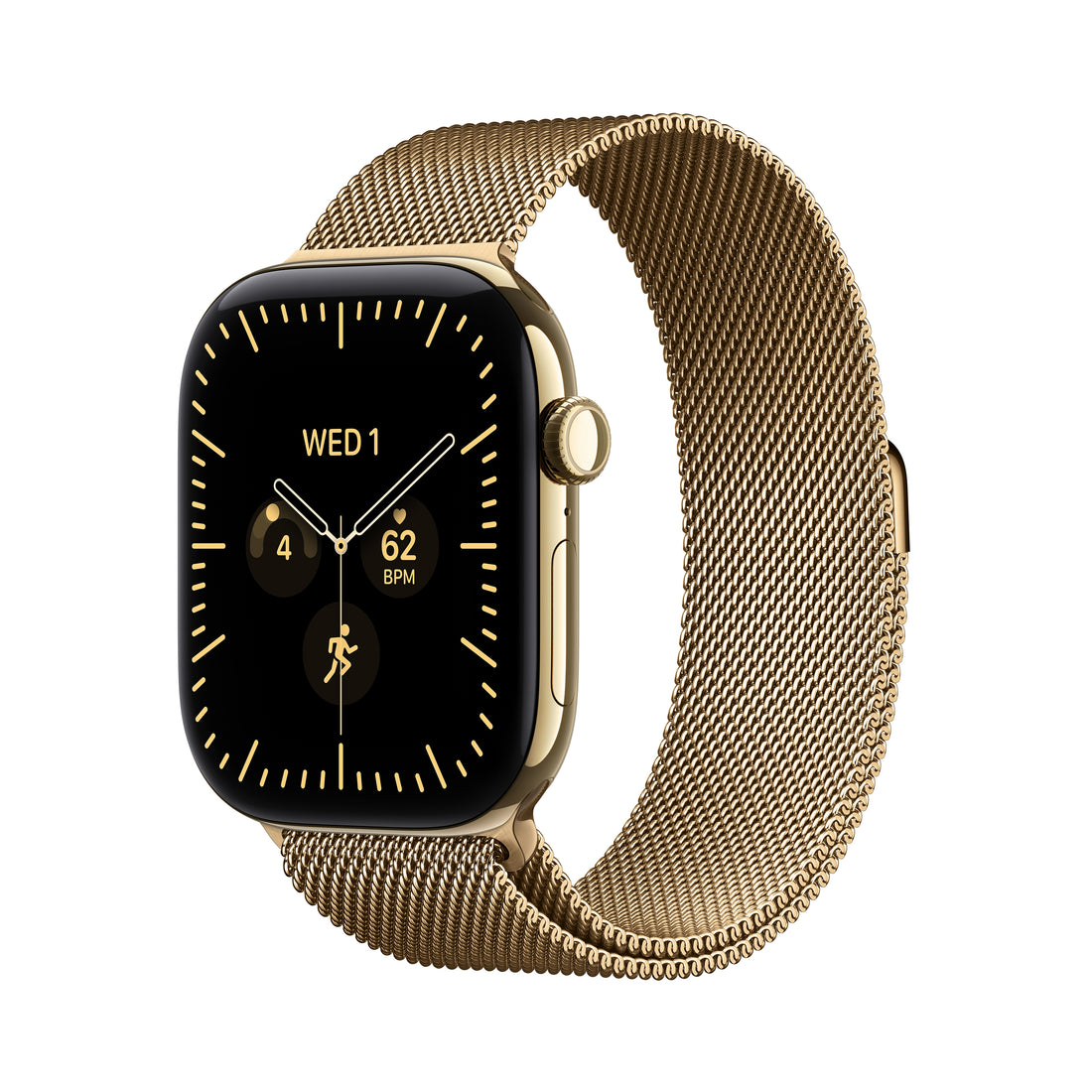 Apple Watch Series 12 46 мм Radiant Gold Titanium (сияющее золото) / Radiant Gold Milanese Loop M/L Apple Watch Series 12 46 мм Radiant Gold Titanium с золотым Milanese Loop