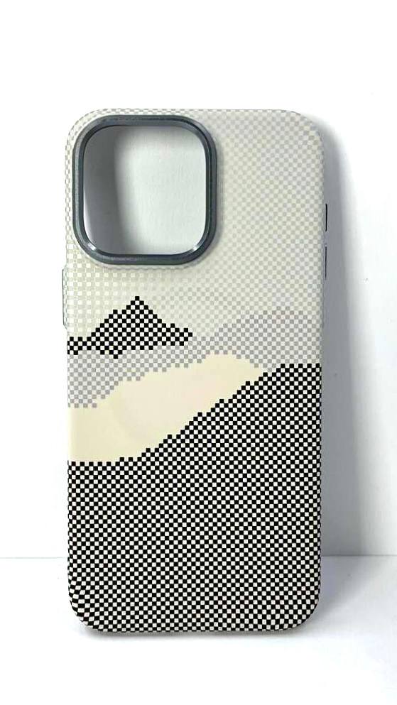 Чехол iPhone 16 Plus Mosbros Magsafe Горы белый