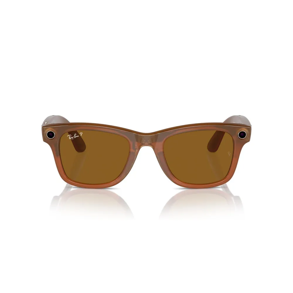 Смарт очки Ray-Ban Wayfarer Shiny Caramel Polar Brown 155 - 53 Size