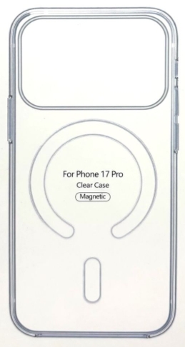 Чехол силиконовый прозрачный iPhone 17 Pro + Мagsafe