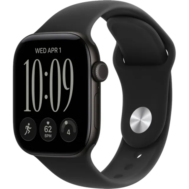 Apple Watch (Series 12) 46mm Black Sport Band M/L (MJEL4)