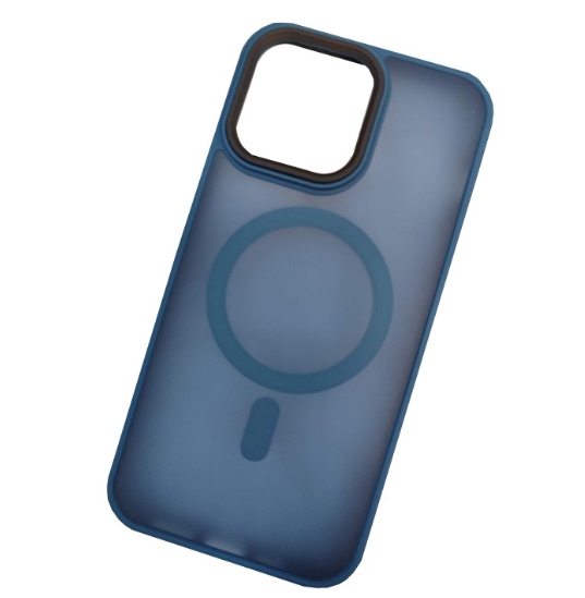 Чехол матовый IPhone 14 pro + magsafe: Blue