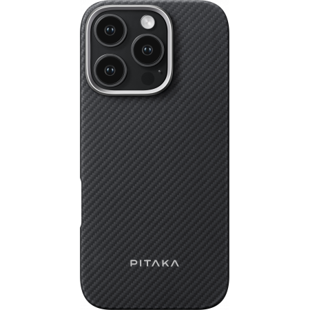Чехол iPhone Pitaka 16 Pro Max Ultra Slim Case Black/Gray Twill