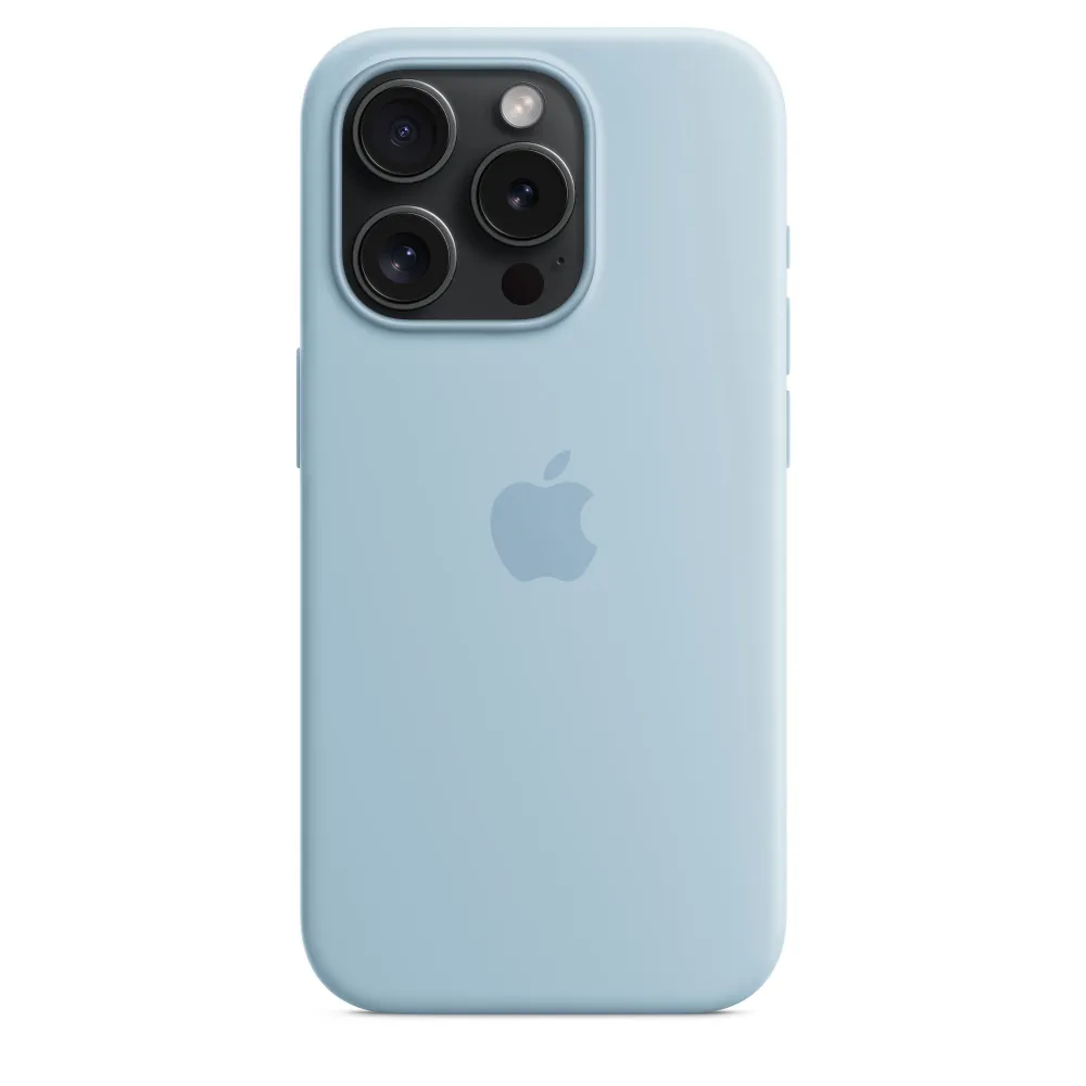 Чехол силиконовый МagSafe для iPhone 15 Pro/Pro Max Light Blue ReF