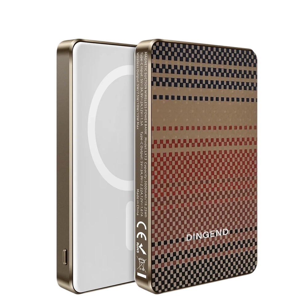 Внешний аккумулятор DINGEND Power Bank 5000mAh Коричневый Внешний аккумулятор DINGEND Power Bank 5000mAh Коричневый