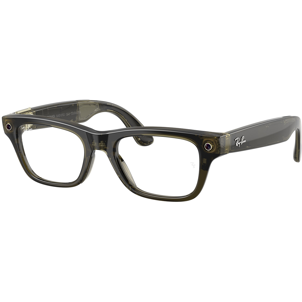 Умные очки Ray-Ban Meta Blayzer Optics Gen 2, Shiny Transparent Dark Olive / Demo Lens, 54-19 / 155 мм (RW7001) Умные очки Ray-Ban Meta Blayzer Optics Gen 2, Shiny Transparent Dark Olive / Demo Lens, 54-19 / 155 мм (RW7001)
