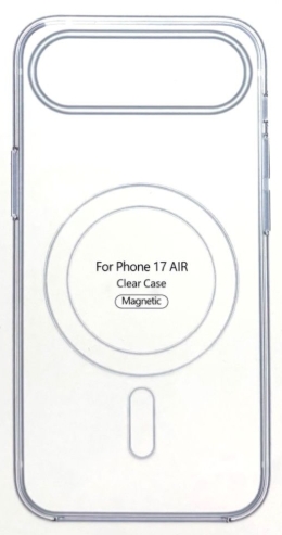 Чехол силиконовый прозрачный iPhone 17 Air + Мagsafe