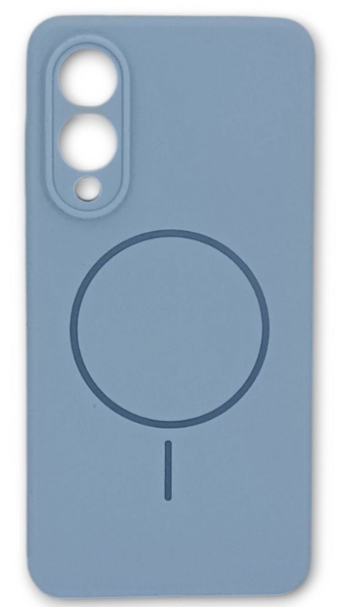 Чехол Silicone Case для Samsung Galaxy S25 c MagSafe Голубой