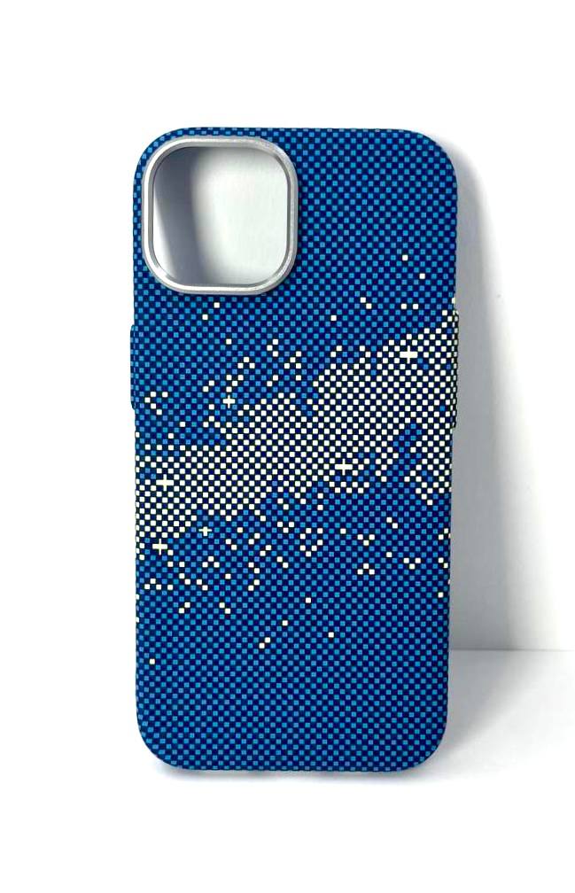 Чехол iPhone 16 Pro Max Mosbros Magsafe Звездный путь синий