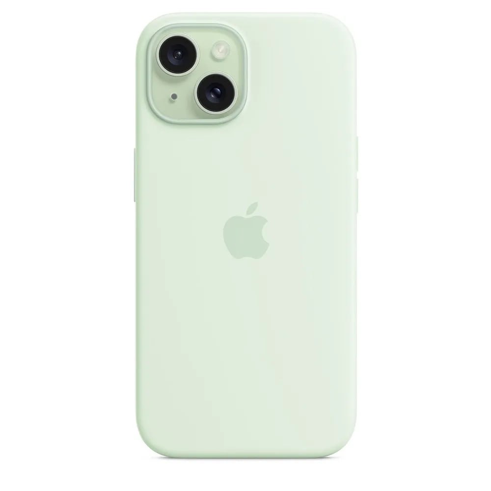 Чехол силиконовый IPhone 15 pro max + magsafe: Soft Mint