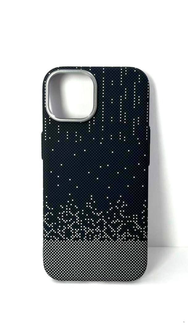 Чехол iPhone 16 Mosbros Magsafe Снегопад чёрный