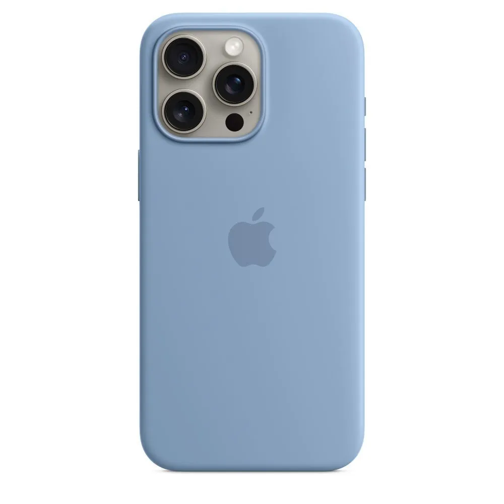 Чехол силиконовый МagSafe для iPhone 15 Pro/Pro Max Winter Blue ReF