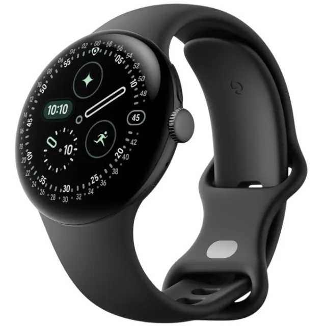 Google Pixel Watch 4 41 мм, чёрный корпус Matte Black и ремешок Obsidian