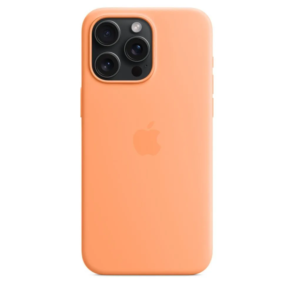 Чехол силиконовый МagSafe для iPhone 15 Pro/Pro Max Orange Sorbet ReF