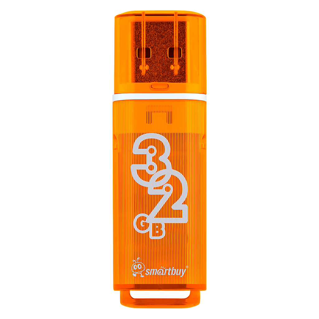 Флеш-накопитель Smartbuy Glossy 32 ГБ USB 2.0 Orange Флеш-накопитель Smartbuy Glossy 32 ГБ USB 2.0 Orange