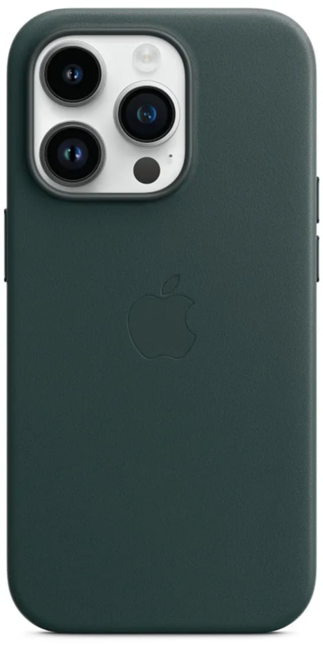Чехол кожанный IPhone 16 pro + magsafe Green