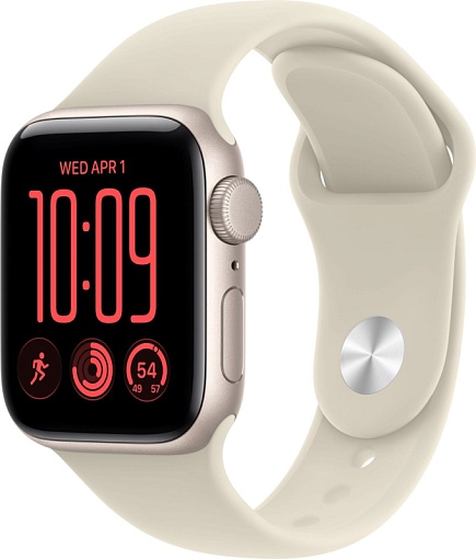 Apple Watch SE 3 GPS 44mm Starlight (сияющая звезда) Sand Sport Band M/L (MJL54)