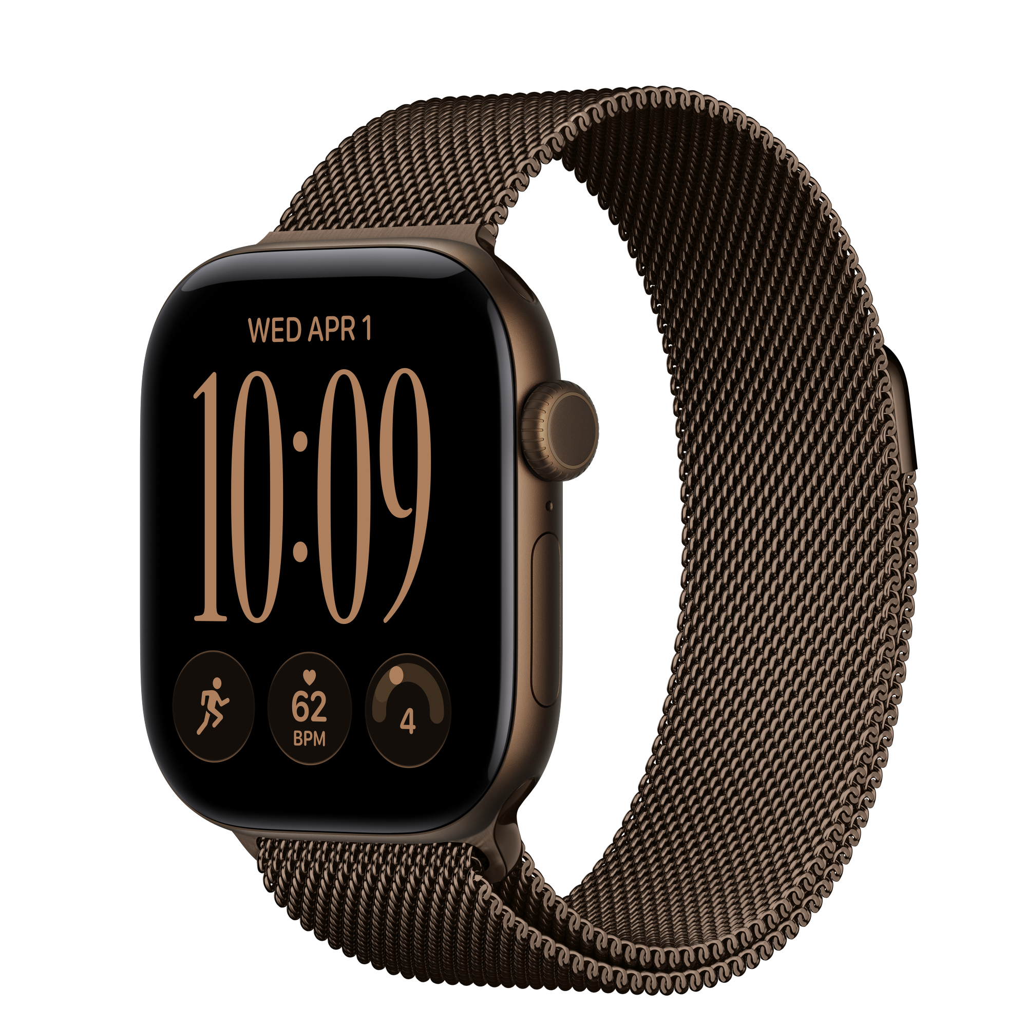 Apple Watch Series 12 GPS 42mm Aluminium Dark Bronze (тёмная бронза) Dark Bronze Milanese Loop (MKDC4)