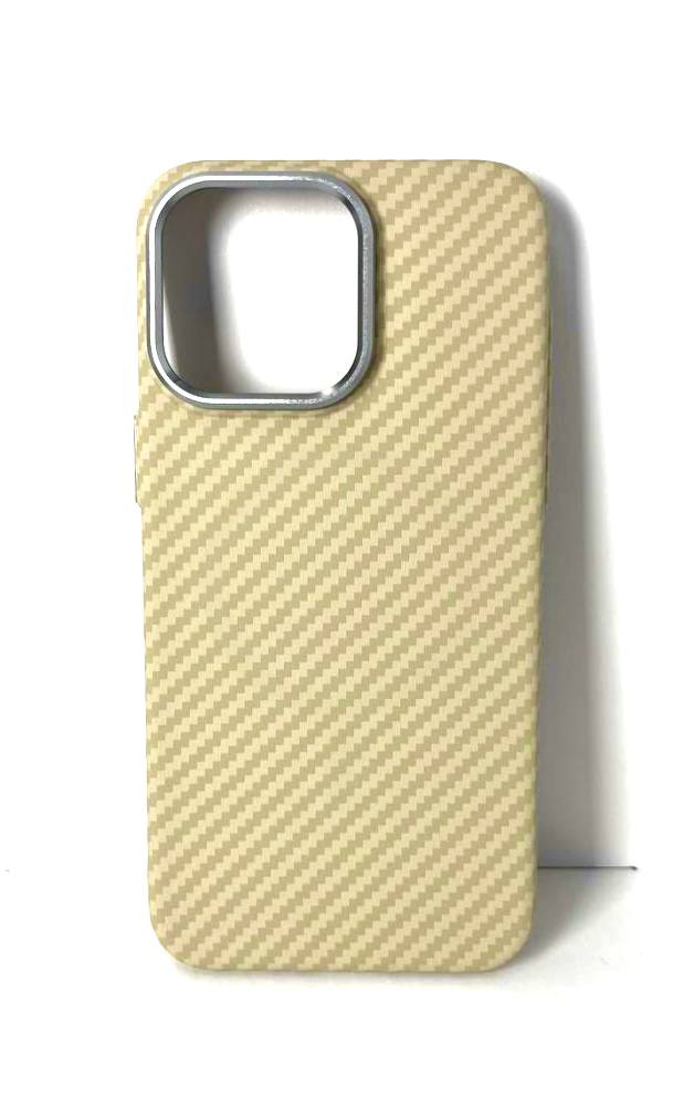 Чехол iPhone 16 Plus Mosbros Magsafe Карбон бежевый