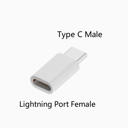 Переходник Lightning → USB-C для зарядки и передачи данных, белый