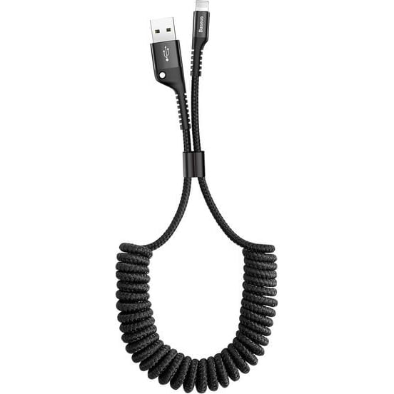 Кабель Baseus Fish Eye Spring USB-A — Lightning 2A 1 м Black (чёрный) Кабель Baseus Fish Eye Spring USB-A — Lightning 2A 1 м Black (чёрный)