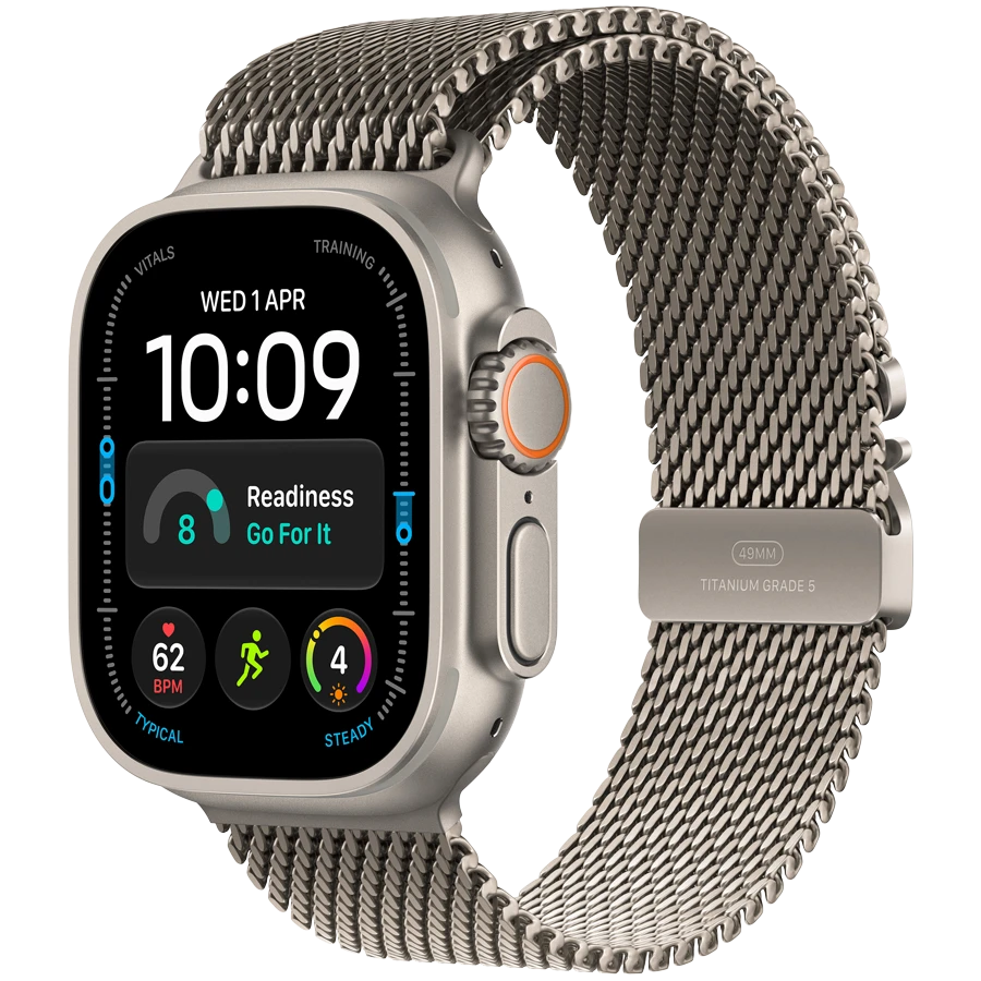 Apple Watch Ultra 4 GPS + Cellular 49mm Natural Titanium (натуральный титан) Milanese Loop L (MJAA4)